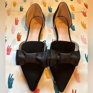H&M D’Orsay Bow Flats. Size 8